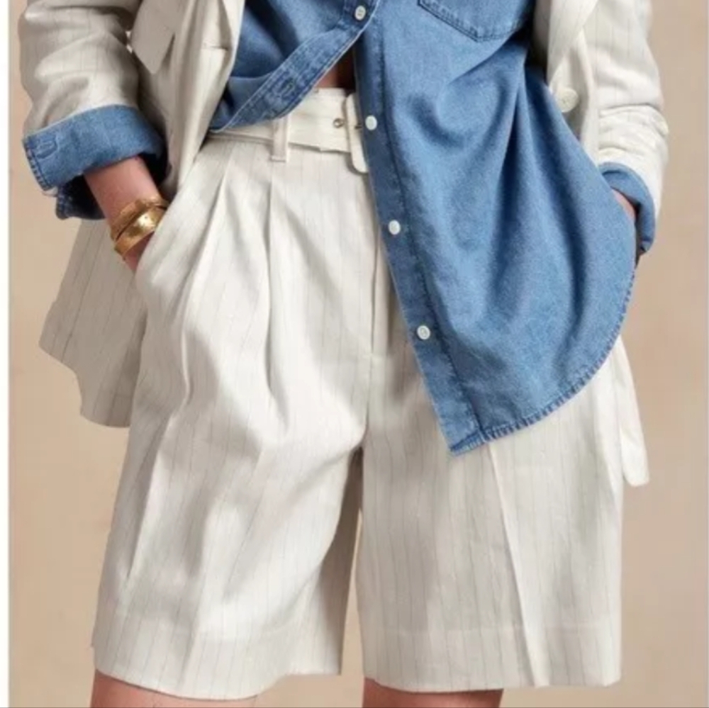 Banana Republic Linen Trouser Bermuda Shorts